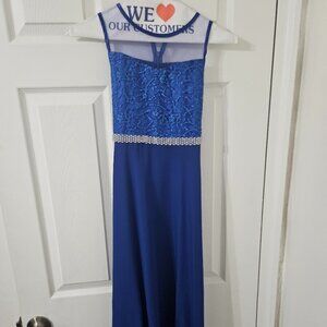 Girls Rhinestone Chiffon Junior Bridesmaid/Formal Maxi Dress